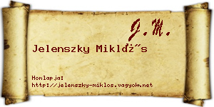 Jelenszky Miklós névjegykártya